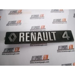 Renault 4. Anagrama trasero Renault 4
