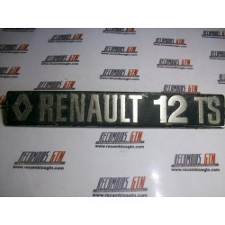 Renault 12. Anagrama metalico Renault 12 TS