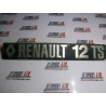 Renault 12. Anagrama metalico Renault 12 TS