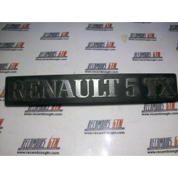 Renault 5. Anagrama trasero Renault 5 TX