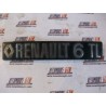 Renault 6. Anagrama  plástico Renault 6 TL
