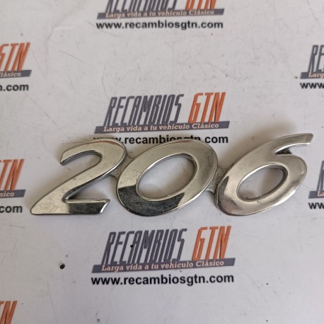 Peugeot 206. Anagrama 206